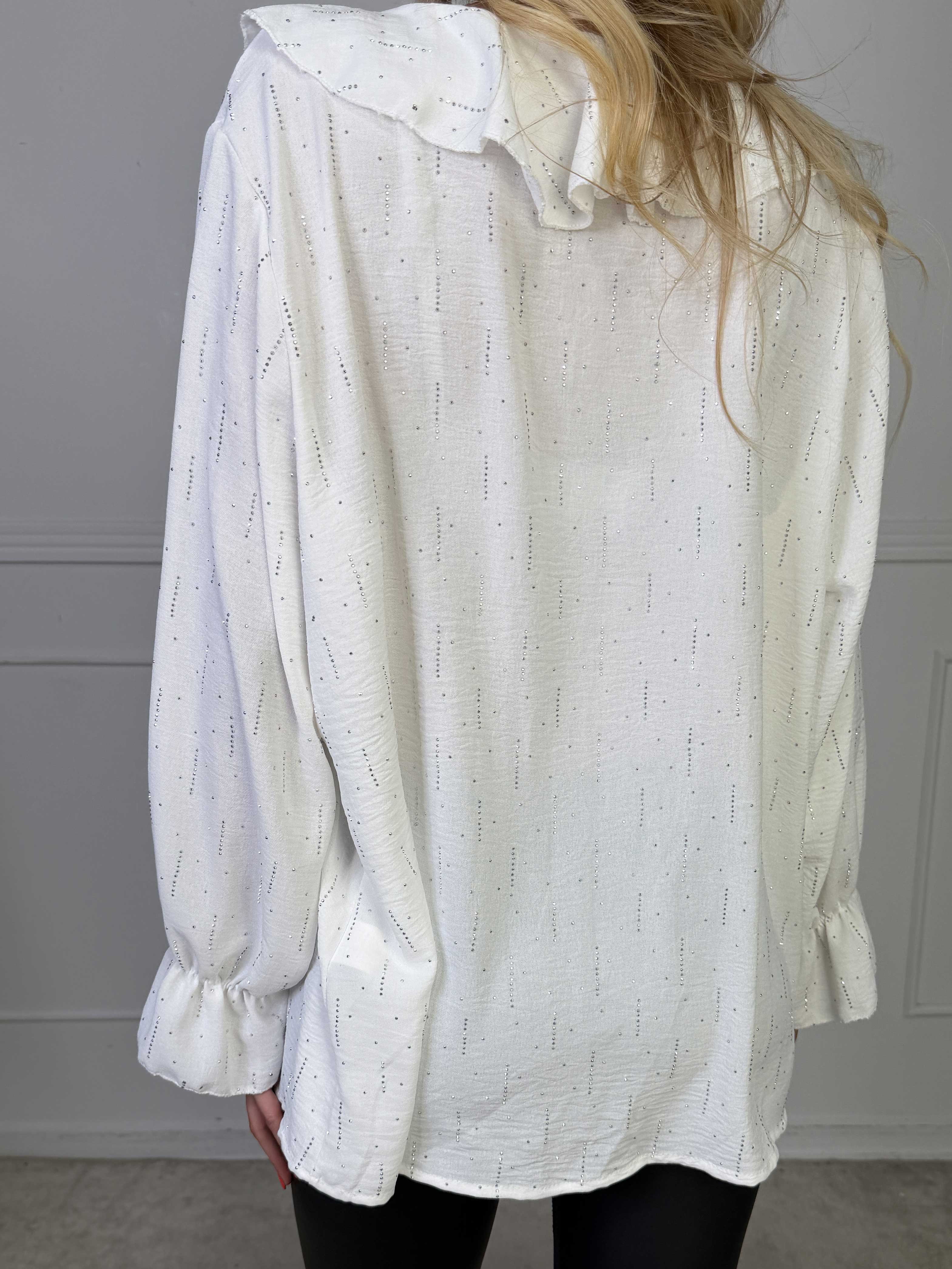 Noor - Fin tunika med flæser og similisten